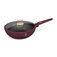BERLINGERHAUS Pánev wok s poklicí a titanovým povrchem 28 cm Leonardo Collection BH-8034 (4)