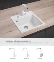 Granitový dřez bez odkapu DG00C50wh Cubis BÍLÝ CONCEPT (2) Granitový dřez bez odkapu DG00C50wh Cubis BÍLÝ CONCEPT (2)