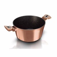 BERLINGERHAUS Kastrol s mramorovým povrchem a poklicí 28 cm Rosegold Metallic Line BH-1516 (2)