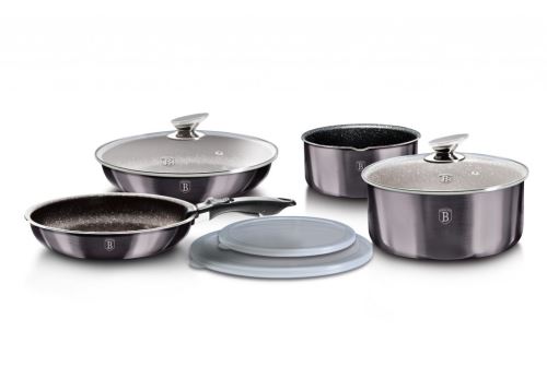 Sada nádobí Berlingerhaus s odnímatelnou rukojetí 9 ks Carbon PRO Line BH-6918