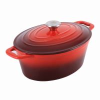 CS SOLINGEN Pekáč s poklicí litinový Xanten 36 x 28 cm červený CS-075248 (1)