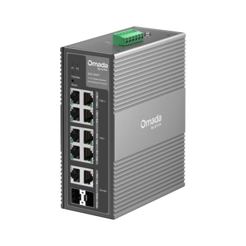 Switch TP-Link IES210GPP průmyslový, 2x SFP combo, 8x GLan s Poe+, 240W, Omáda SDN