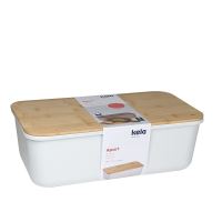Chlebník Apart plast / dřevo bílá (7)