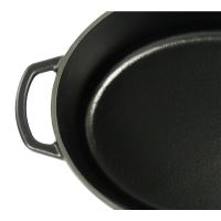 KELA Pekáč litinový s poklicí CALIDO 33x26 cm černá KL-12473 (4)