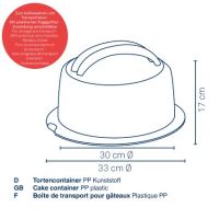 KELA Přepravní dóza na moučník DELI tm.šedá 38 x 17 cm KL-12173 (1)