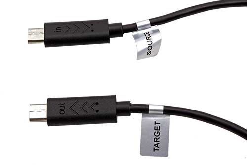 Kabel microUSB B(M)- microUSB B(M),0,3m,OTG na propojení dvou chytrých telefonů