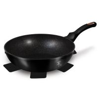 BERLINGERHAUS Pánev WOK s mramorovým povrchem 30 cm Black Rose Collection BH-6178 (1)