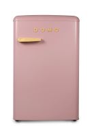 Retro mrazák - růžový s dekorací dřeva - DOMO DO91776R, Objem mrazáku: 80 l *, Třída: C, (š x h x v): 54 x 62 x 87,5 cm (5)