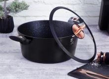BERLINGERHAUS Kastrol s poklicí s mramorovým povrchem 20 cm Black Rose Collection BH-1641 (2)