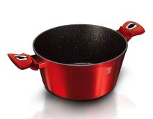 BERLINGERHAUS Kastrol s mramorovým povrchem a poklicí 30 cm Burgundy Metallic Line BH-6192 (3)