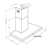 Odsavač par CATA EMPIRE VIP KD 541060 SLIM + DÁLKOVÉ OVLÁDÁNÍ (1)