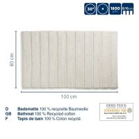 KELA Koupelnová předložka Megan 80x50 cm bavlna šedobílá KL-23582 (2)