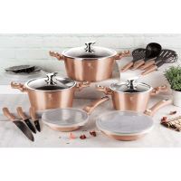 BERLINGERHAUS Kastrol s mramorovým povrchem a poklicí 28 cm Rosegold Metallic Line BH-1516 (9)