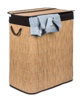 Koš na prádlo G21 105 l s rozdělovačem, ratanový design s hnědým košem (2)