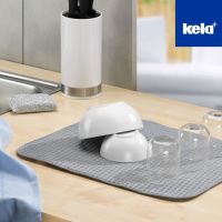 KELA Odkapávací podložka na nádobí RAPIDA 50 x 39 cm šedá KL-11642 (1)