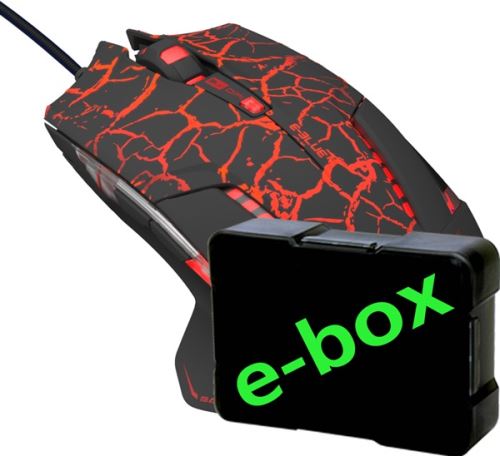 E-Blue Myš Mazer Pro,černo-červená,ebox