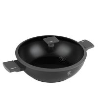 Pánev WOK s titanovým povrchem a poklicí 30 cm Antracit Collection (2)