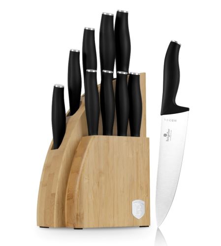 BERLINGERHAUS Sada nožů se stojanem BAMBOO 10 ks Matte Black Collection BH-2979