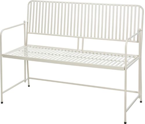 PROGARDEN Zahradní lavice BISTRO 118 cm bílá KO-X71000560