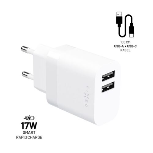 Fixed nabíječka 2xUSB 17W FIXC17N-2UC-WH