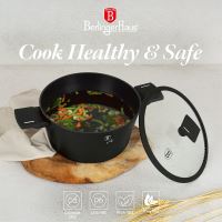 BERLINGERHAUS Kastrol s titanovým povrchem a poklicí 24 cm Matte Black Collection BH-8188 (2)