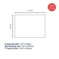 KELA Odkapávač Rena silikon černá 40,0x30,0x0,6cm KL-11509 (1)