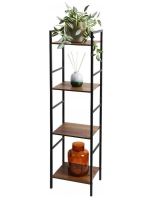 HOMESTYLING Úložný regál se 4 policemi dřevo/kov 29,5x23,5x106cm KO-DD1000680 (3)