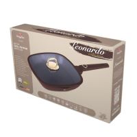 BERLINGERHAUS Pánev grilovací s titanovým povrchem a poklicí 28 cm Leonardo Collection BH-8037 (2)