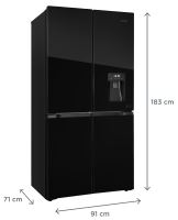 Concept Americká lednice s dávkovačem vody LA8891bc BLACK (1) Concept Americká lednice s dávkovačem vody LA8891bc BLACK (1)