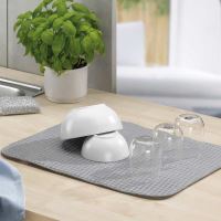 KELA Odkapávací podložka na nádobí RAPIDA 50 x 39 cm šedá KL-11642 (2)