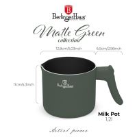 BERLINGERHAUS Mlékovar s titanovým povrchem 1,2 litru Matte Green Collection BH-8204 (3)