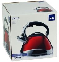 Konvice KELA pískací Varus, nerez 3 l, červená KL-11658 (3)