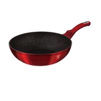 BERLINGERHAUS Pánev WOK s mramorovým povrchem 30 cm Burgundy Metallic Line BH-6166 (6)