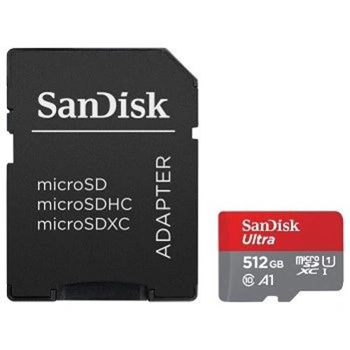 Paměťová karta Sandisk Ultra microSDXC 512 GB 150 MB/s  A1 Class 10 UHS-I + SD Adapter