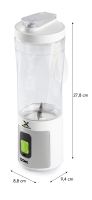 Aku smoothie mixér X-Power to go 120W - bílý - DOMO DO752BL, Příkon:120 W, Objem: 600 ml, USB dobíjení, dlouhá výdrž baterie (2)
