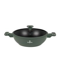 BERLINGERHAUS Pánev wok s poklicí a titanovým povrchem 30 cm Matte Green Collection BH-8160 (3)