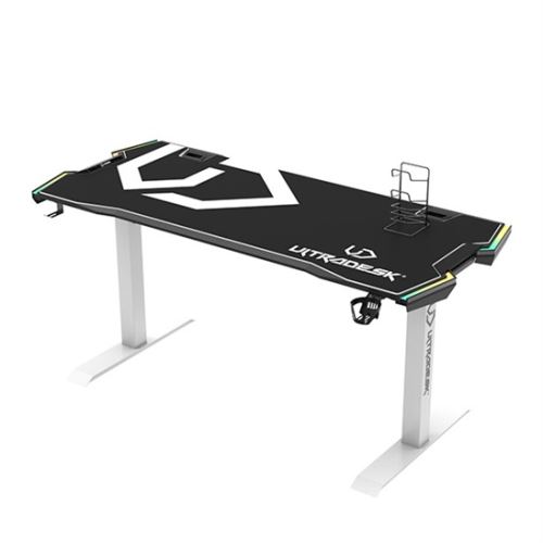 Ultradesk Herní stůl FORCE SNOW bílý