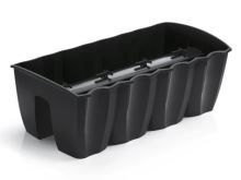 Květináč Prosperplast truhlík na zábradlí CROWN antracit 58 cm (2)