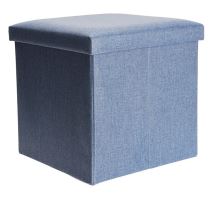 HOMESTYLING Taburet s úložným prostorem 38x38cm modrá KO-101000520modr (1)