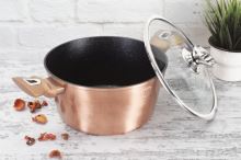 BERLINGERHAUS Kastrol s mramorovým povrchem a poklicí 28 cm Rosegold Metallic Line BH-1516 (7)
