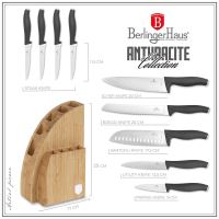BERLINGERHAUS Sada nožů se stojanem BAMBOO 10 ks Antracit Collection BH-2758 (3)