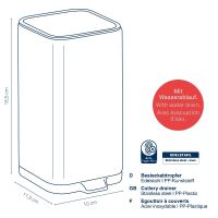 Odkapávač na příbory Plata nerez matná stříbrná 10,0x11,5x18,5cm (2)