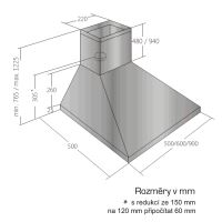 Odsavač par CATA EMPIRE VIP KD 517060 + DÁLKOVÉ OVLÁDÁNÍ (1)