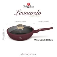 BERLINGERHAUS Pánev wok s poklicí a titanovým povrchem 28 cm Leonardo Collection BH-8034 (3)