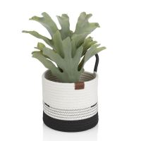 KELA Košík Hedda 20 cm směs bavlna/polyester bílo-černá KL-24455 (1)