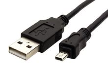 Kabel USB A-miniUSB, 8pin, Panasonic, Nikon UC-E6, Olympus CB-USB7, Minolta USB-2, USB-3, 1,8m, černý Kabel USB A-miniUSB, 8pin, Panasonic, Nikon UC-E6, Olympus CB-USB7, Minolta USB-2, USB-3, 1,8m, černý