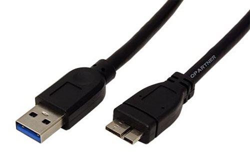 Kabel USB 3.0 SuperSpeed USB 3.0 A(M) - microUSB 3.0 A(M), 2m, černý