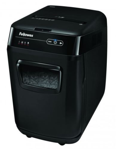 Skartovač Fellowes AutoMax 200C, P-4, Cross cut 4×38mm, zásuvka 200 listů, 32l, CD+DVD, Credit Card, NBÚ