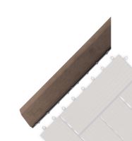 Přechodová lišta G21 Indický teak pro WPC dlaždice, 38,5 x 7,5 cm rohová (levá) (8)