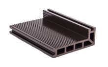 Terasové prkno G21 zakončovací, 2,5 x 14,8 x 400 cm, Dark Wood, WPC (1)